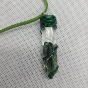 Handcrafted Ruby Zoisite Crystal Necklace